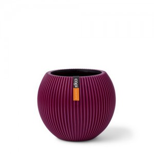 BGVP102 VASE BOULE GROOVE 18X15 VIOLET