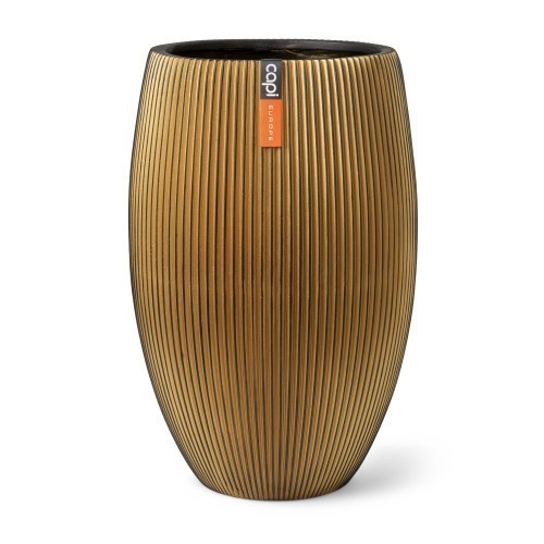 GVGB1131 VASE ELEGANT DELUXE GROOVE 39X60 BLACK GOLD